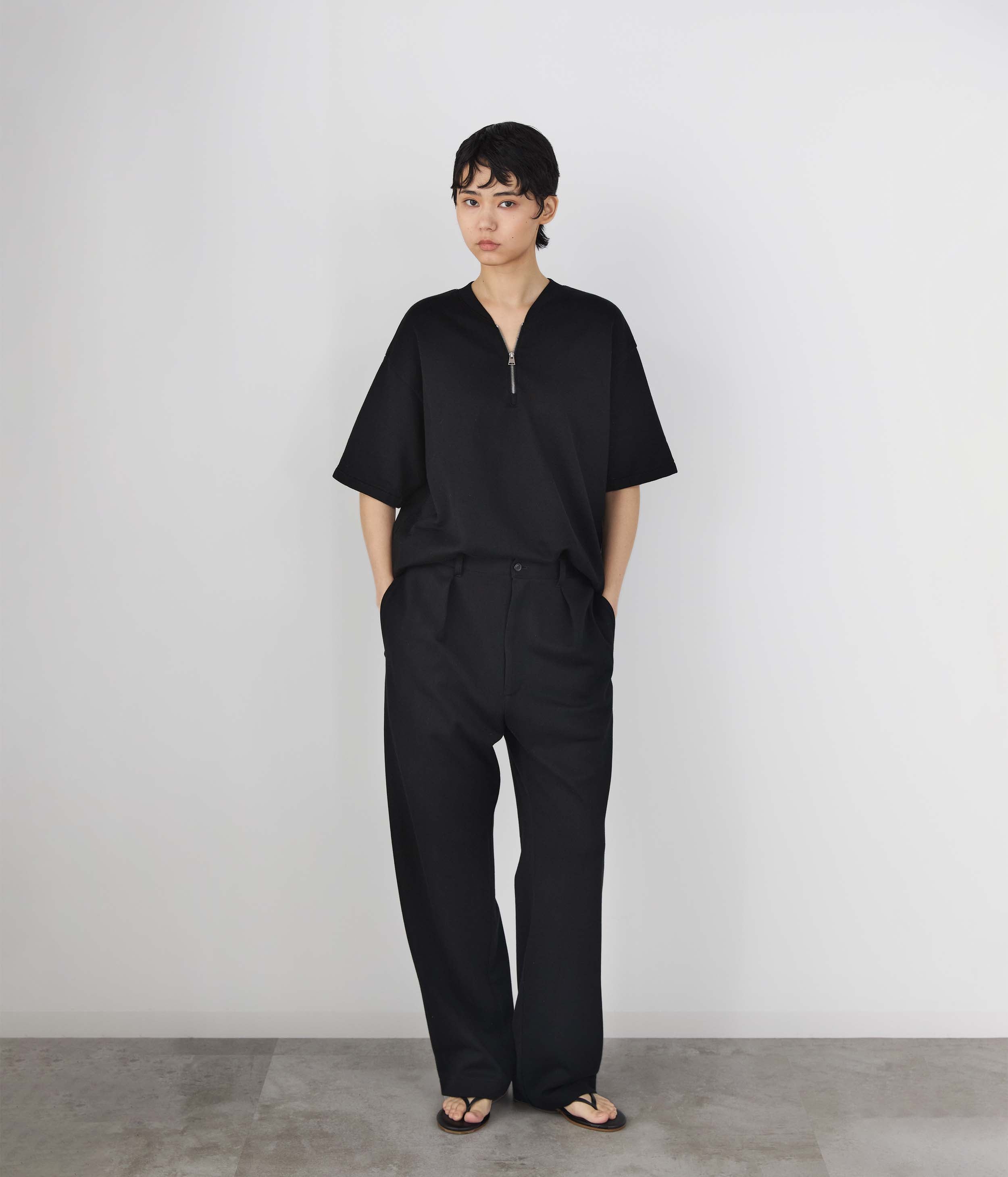 COTTONY® SWEAT HALF ZIP SHORT SLEEVE