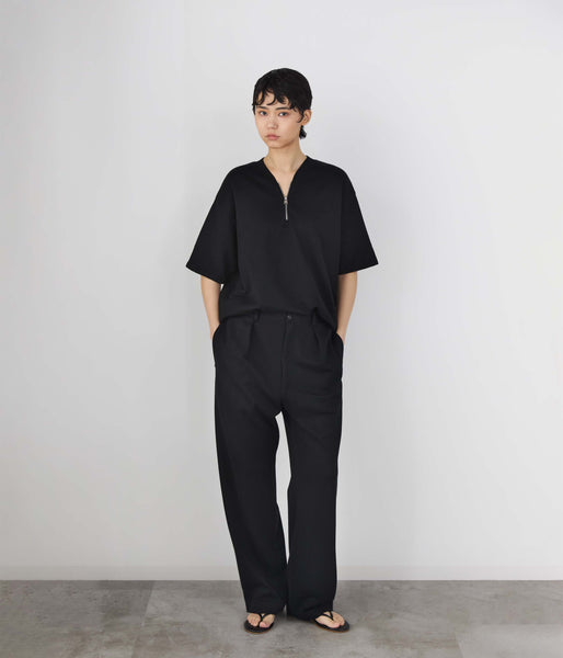 COTTONY® SWEAT HALF ZIP SHORT SLEEVE