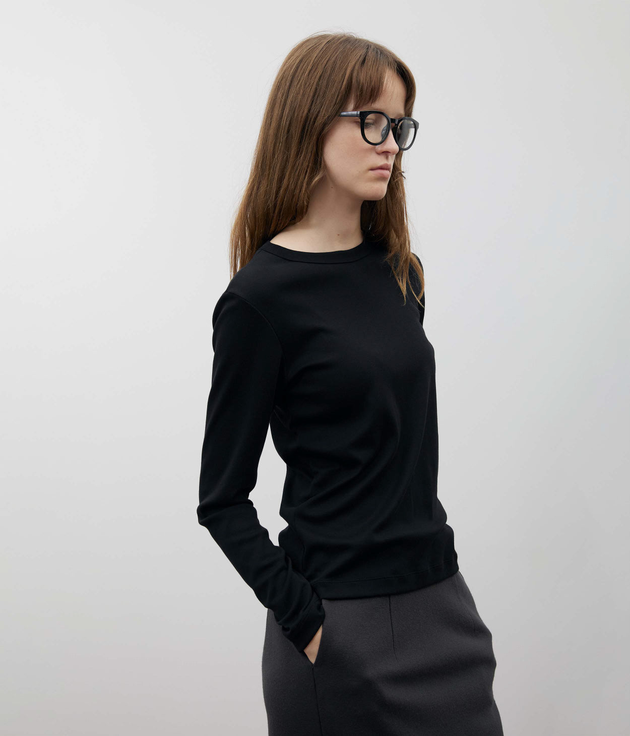 COTTONY® SOFT STRETCH LONGSLEEVE TEE for WOMEN