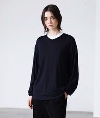 WOOLISH V-NECK LONGSLEEVE TEE