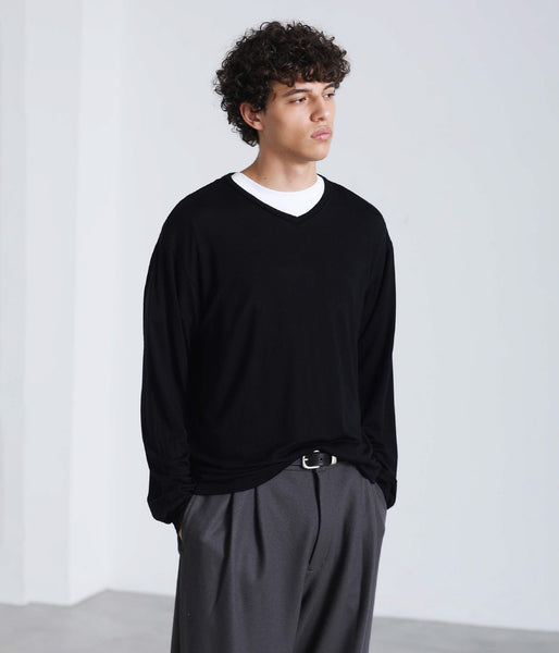 WOOLISH V-NECK LONGSLEEVE TEE