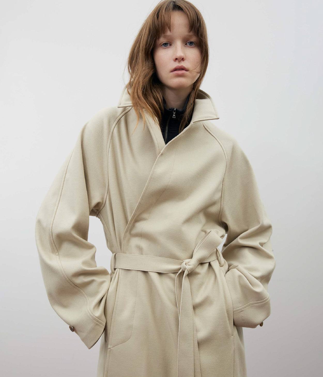 WOOLISH MILLED SMOOTH SOUTIEN COLLAR COAT