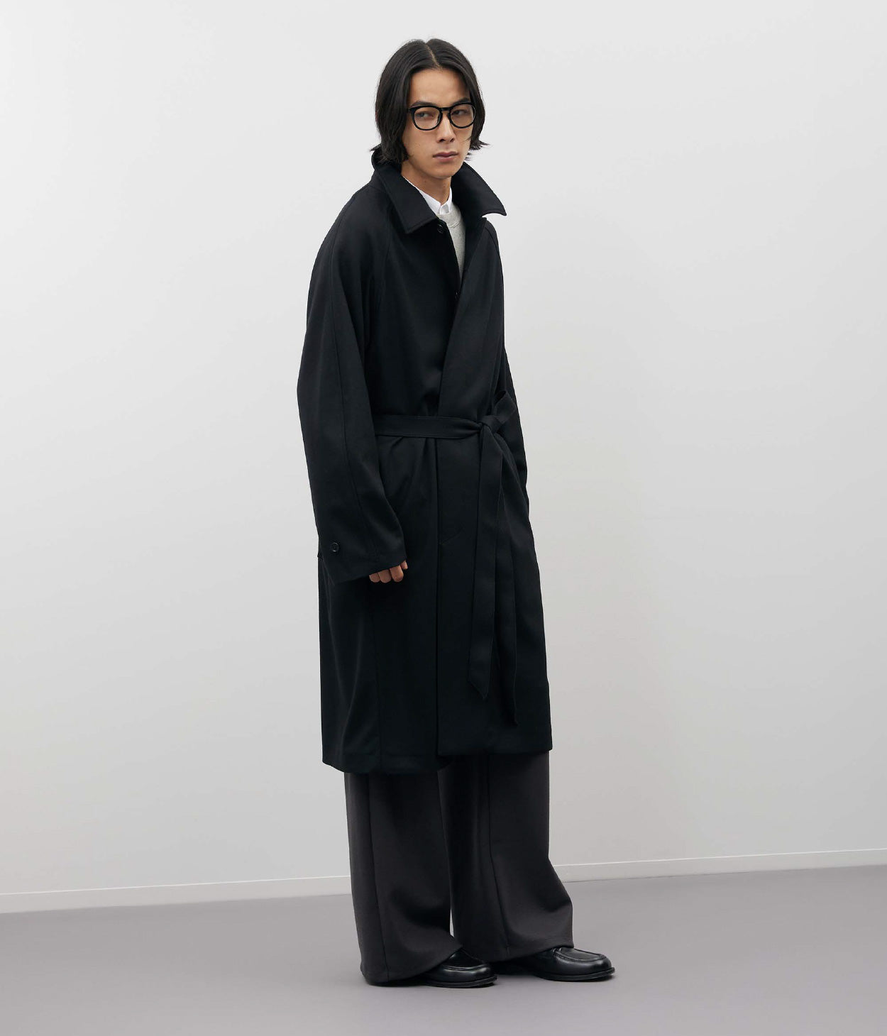 WOOLISH MILLED SMOOTH SOUTIEN COLLAR COAT