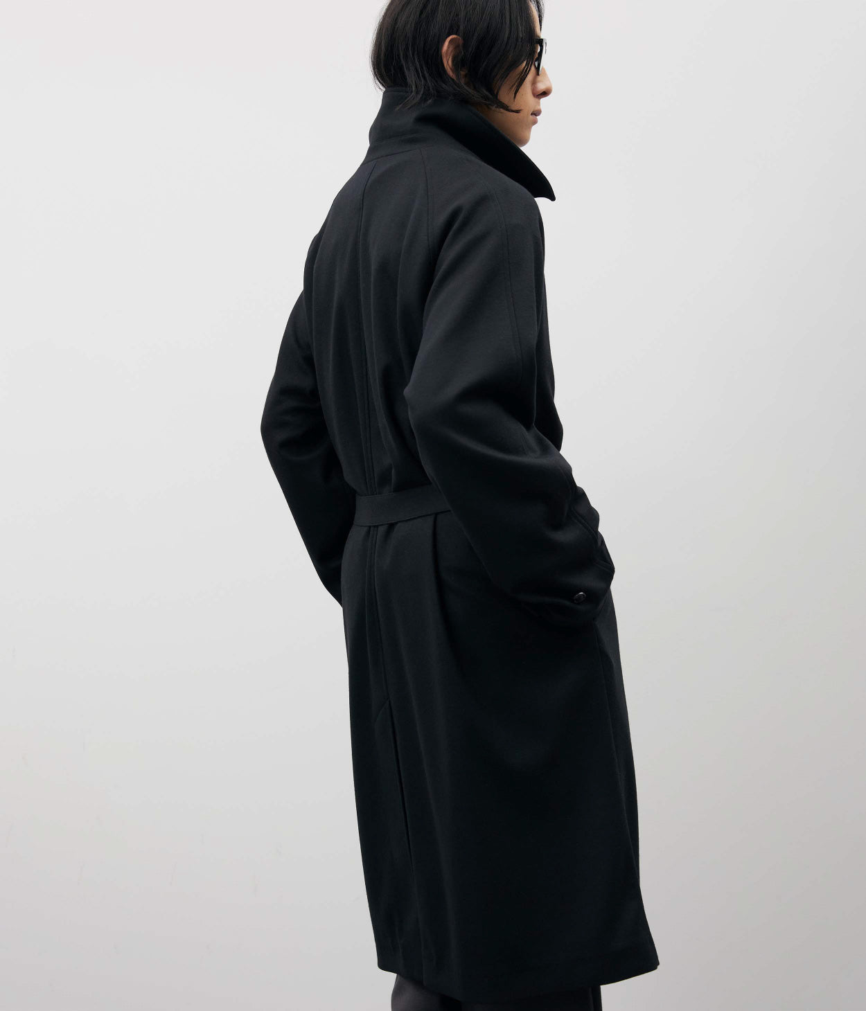 WOOLISH MILLED SMOOTH SOUTIEN COLLAR COAT