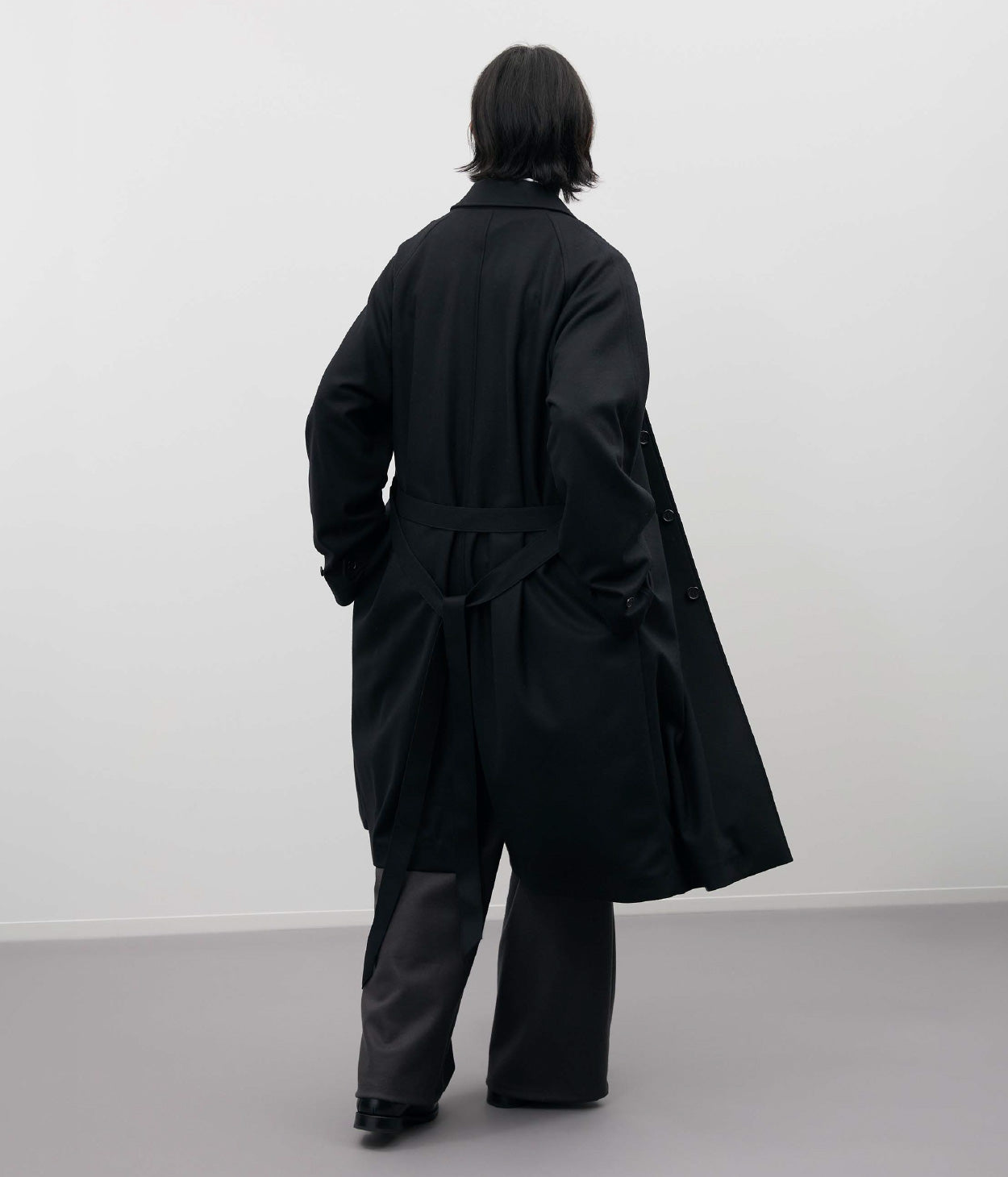 WOOLISH MILLED SMOOTH SOUTIEN COLLAR COAT