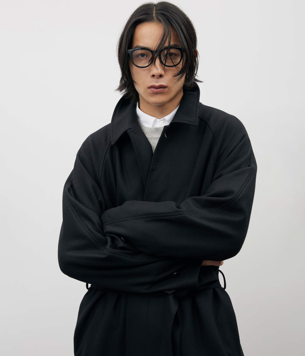 WOOLISH MILLED SMOOTH SOUTIEN COLLAR COAT