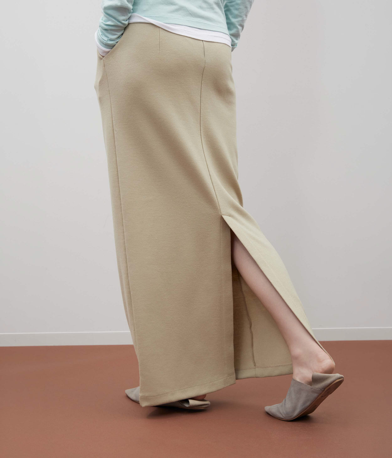 WOOLISH MILLED SMOOTH LONG SKIRT