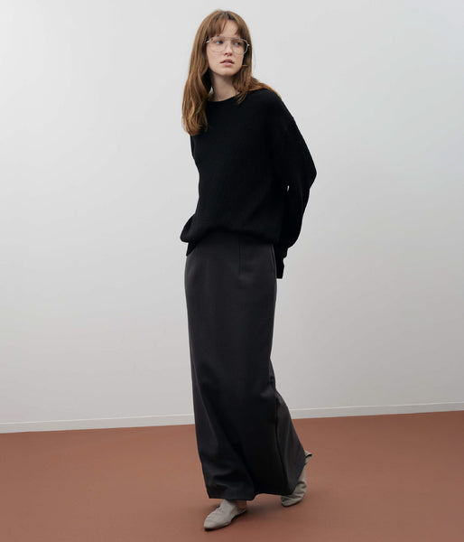 WOOLISH MILLED SMOOTH LONG SKIRT