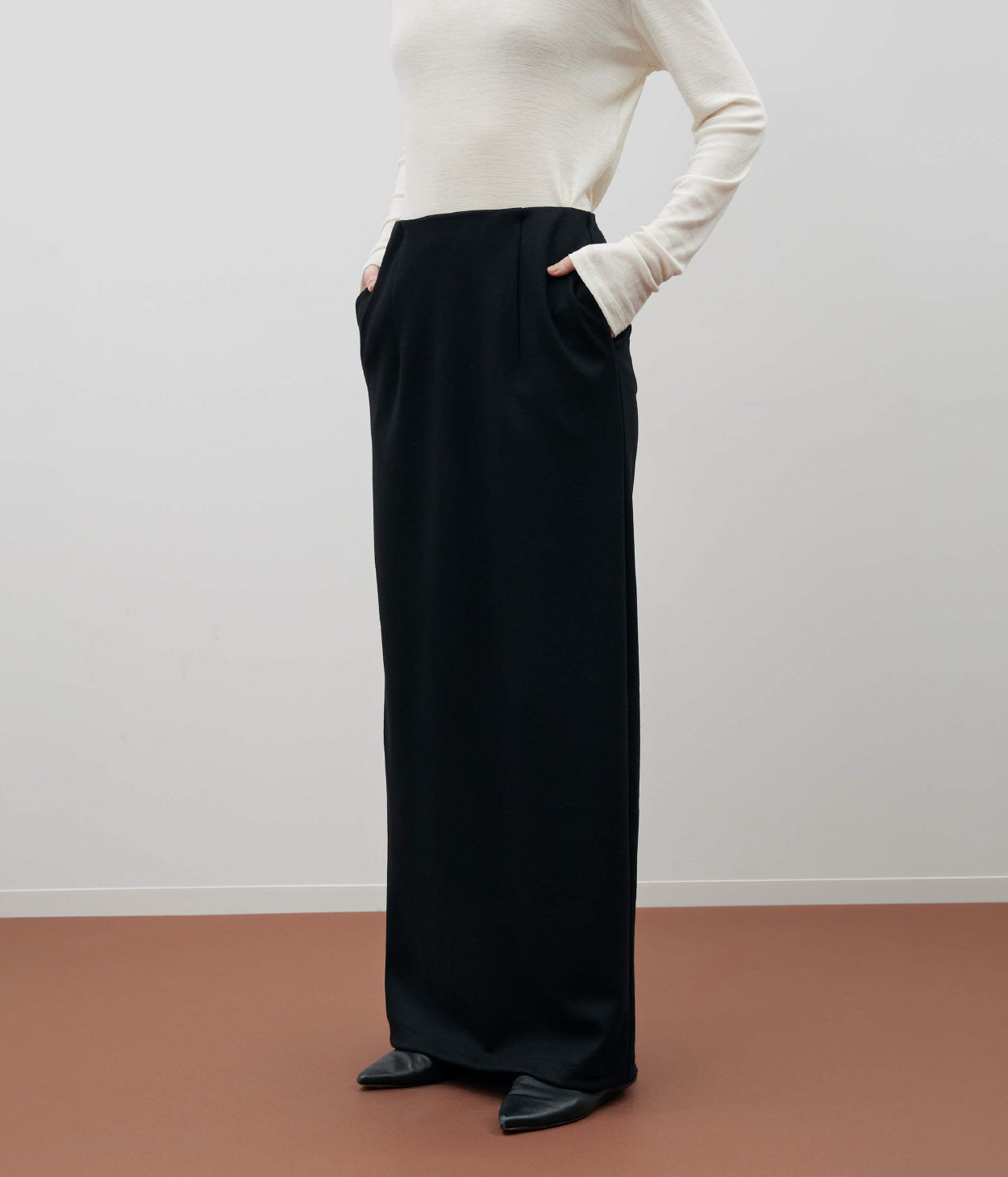 WOOLISH MILLED SMOOTH LONG SKIRT