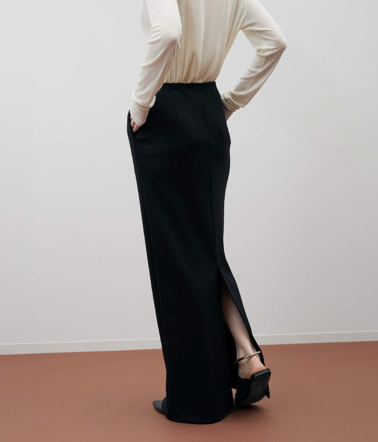 WOOLISH MILLED SMOOTH LONG SKIRT