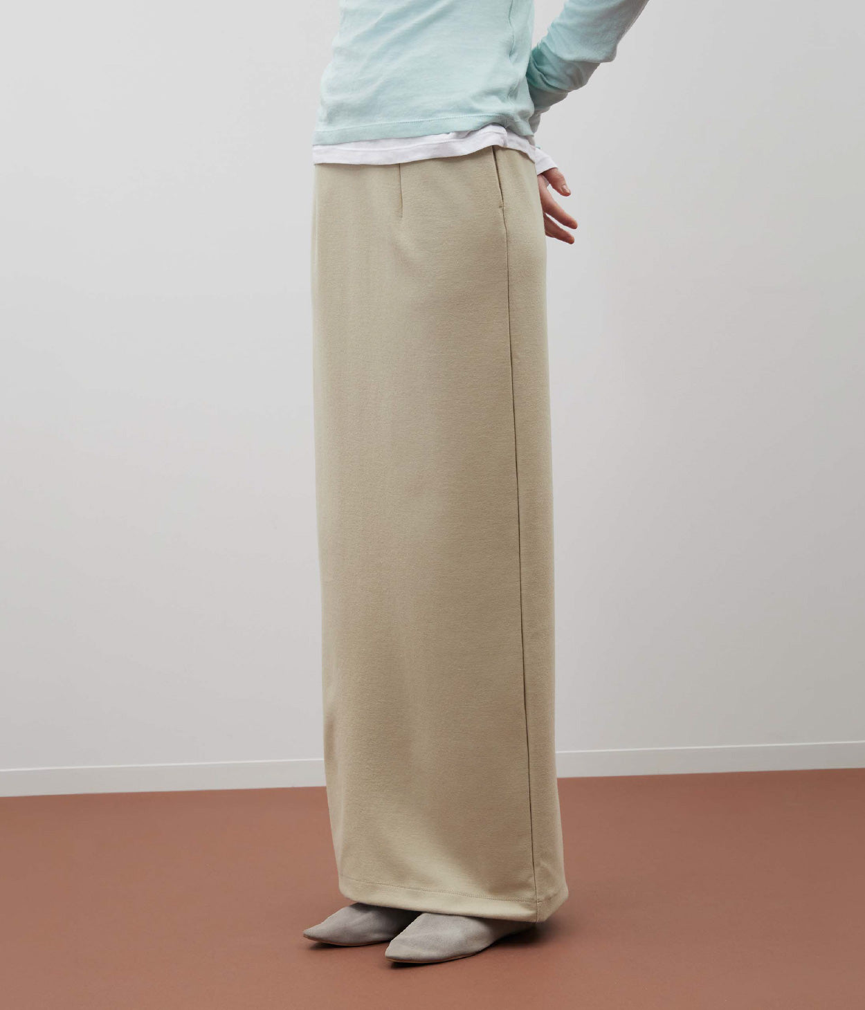 WOOLISH MILLED SMOOTH LONG SKIRT