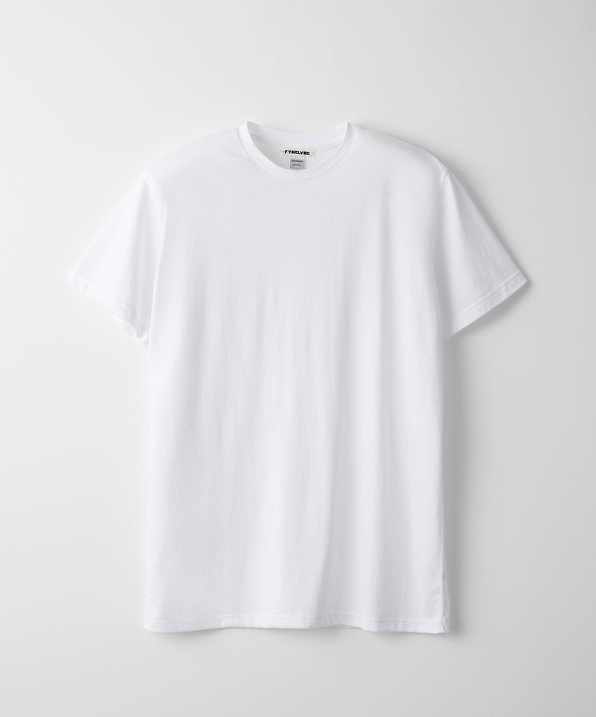 FYNELYNE engineered by LIFiLL / COTTONY SHORT SLEEVE CREW NECK